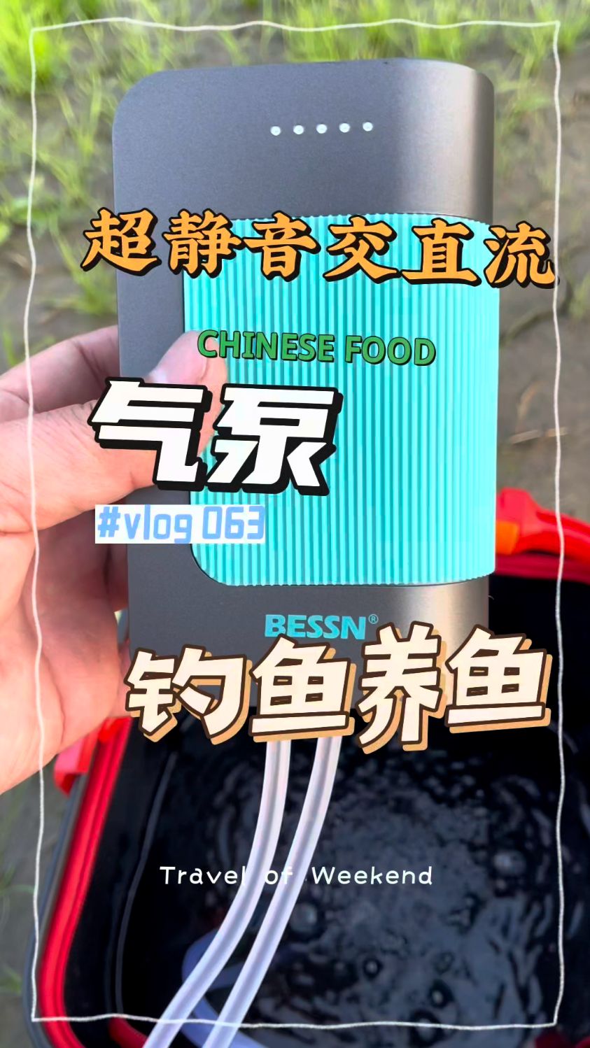 BESSN垂钓氧气泵增氧泵钓鱼专用户外两用充氧鱼缸打氧机