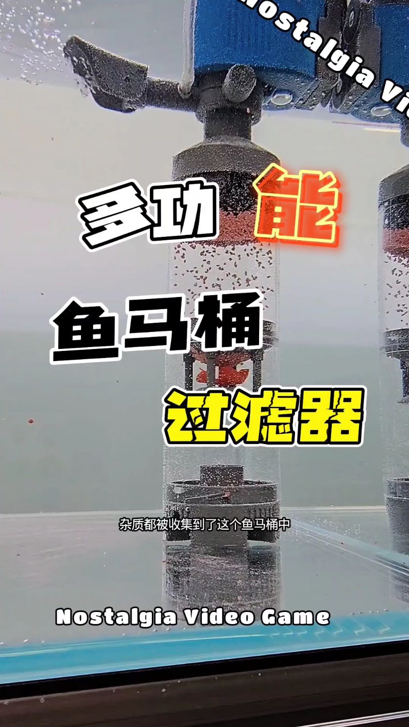 鱼马桶鱼便收集分离器多功能净水鱼缸过滤器系统免换增氧