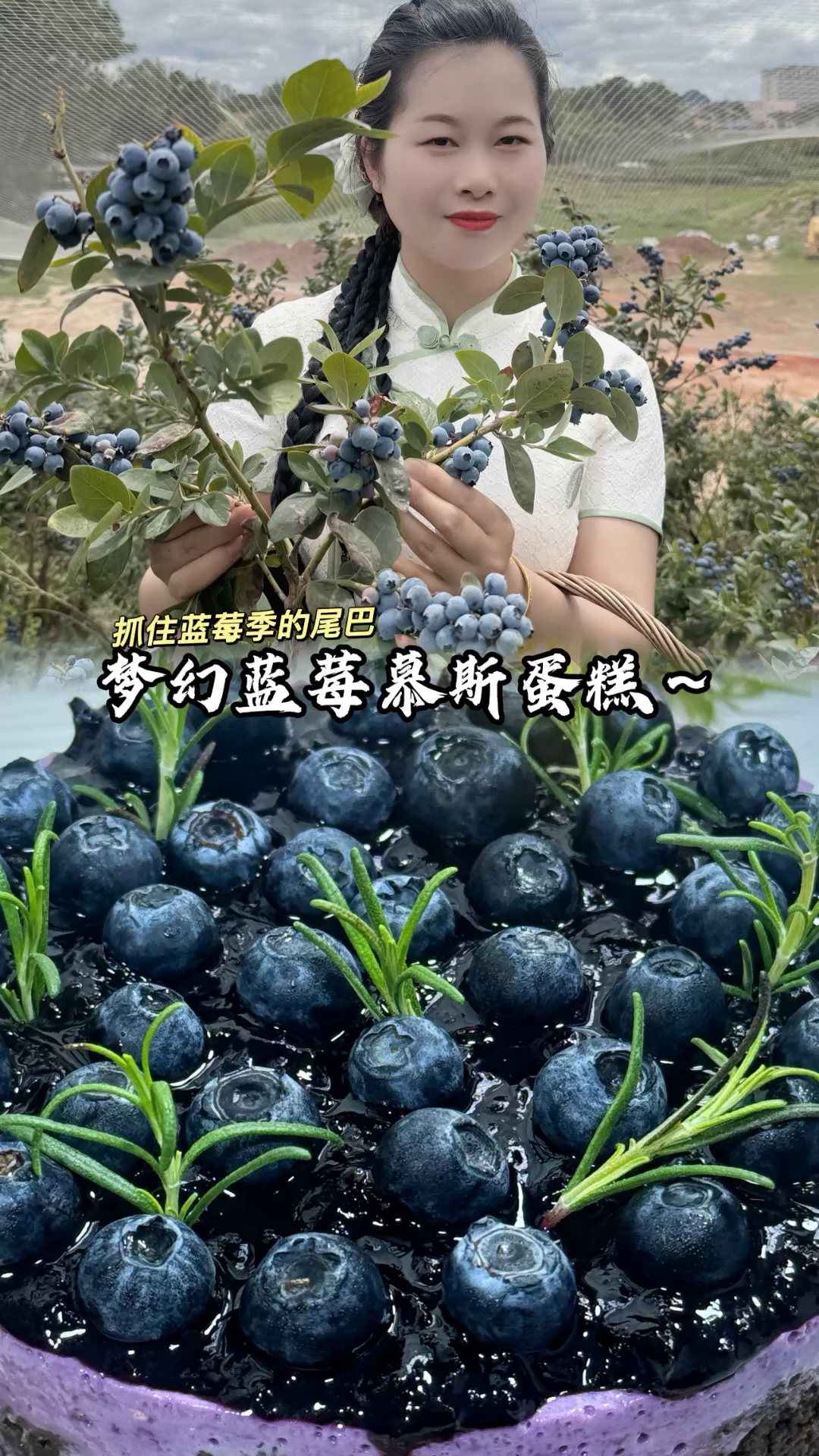 梦幻蓝莓慕斯蛋糕｜一口沦陷的丝滑甜蜜