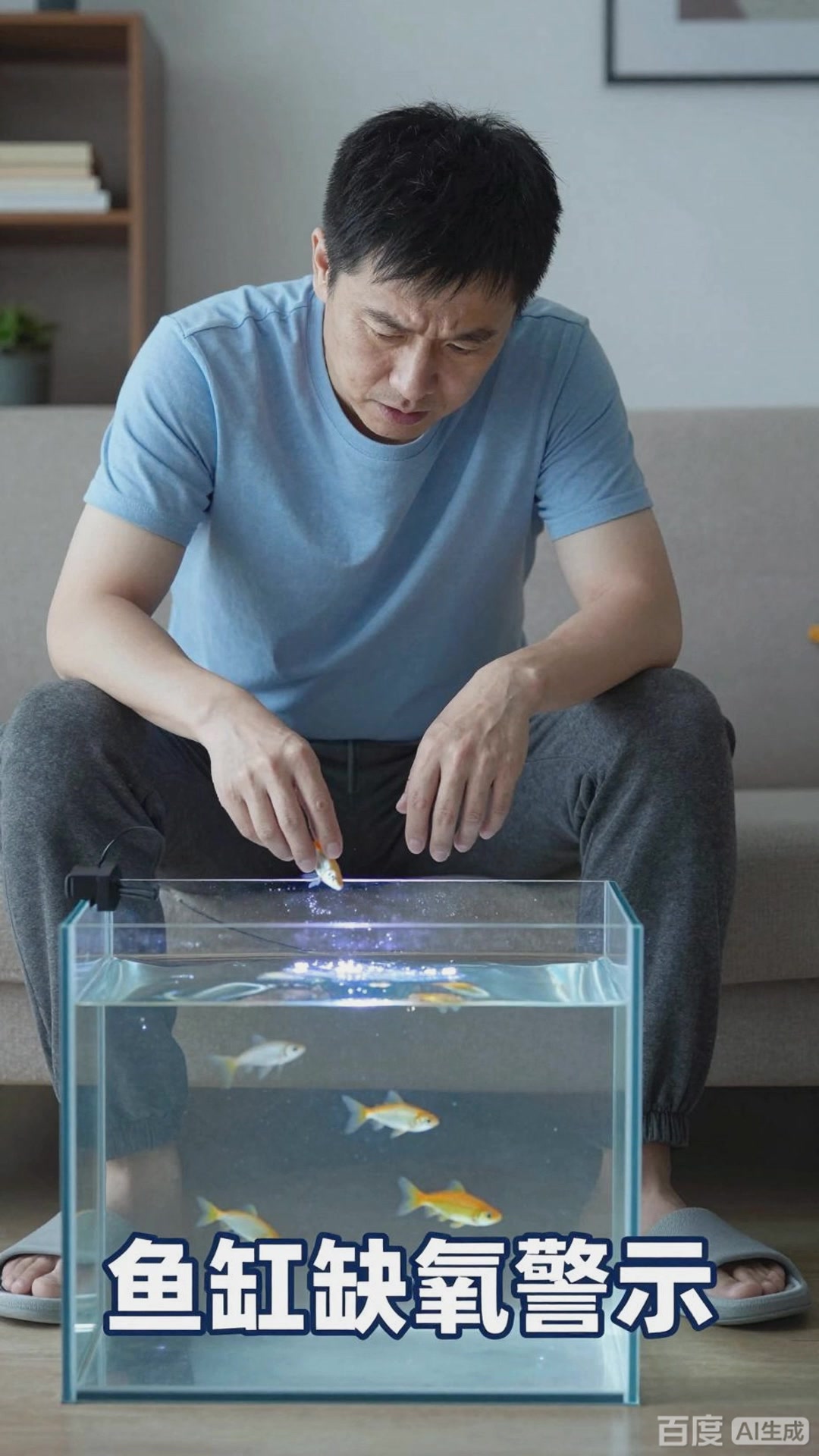 玻璃鱼缸缺氧?增加氧气泵或换