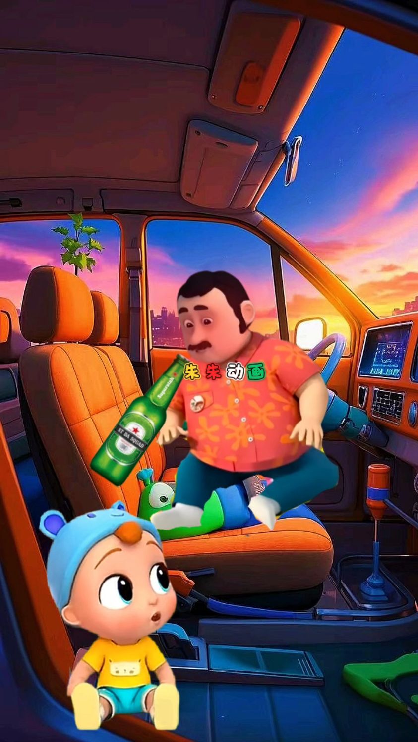 益智早教 #卡通动画 #儿童益智动画故事 爸爸不应该喝酒还开车