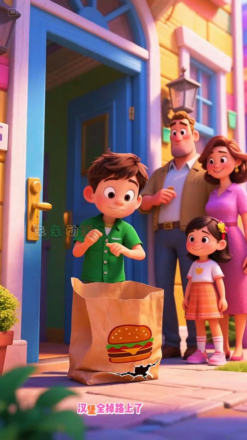汉堡怎么不见了#儿童动画片 #动画儿童 #原创动画#动画片每天更新