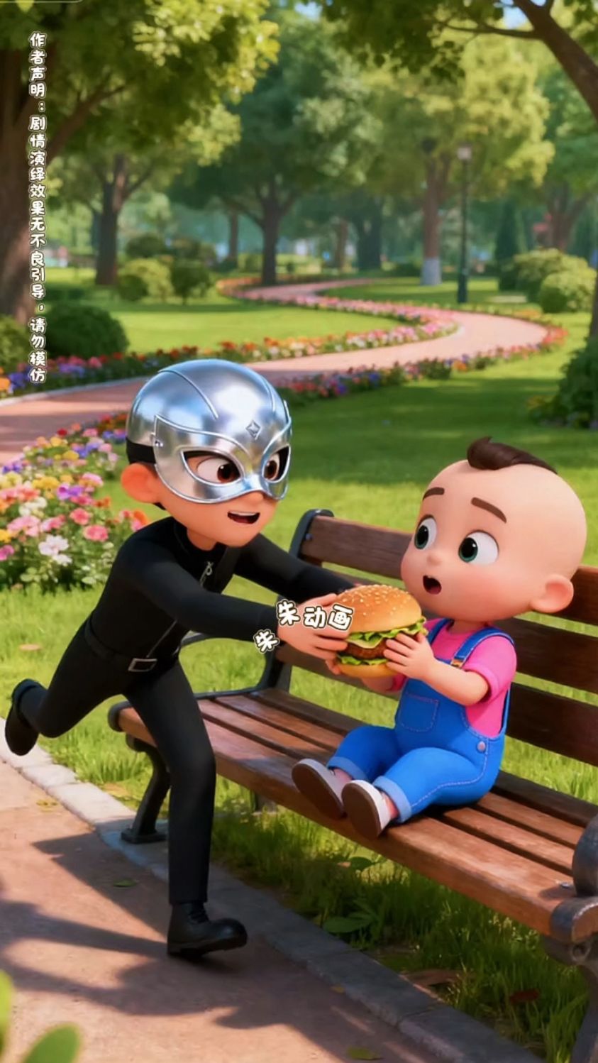 启蒙教育 #国产动漫 #儿童动画 大坏蛋抢走了小朋友的汉堡