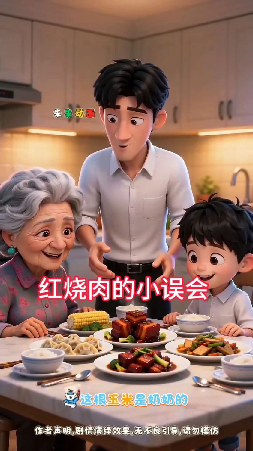#上热门的小动画AI动漫剧场 #卡通动漫#二次元动漫 红烧肉的小误会