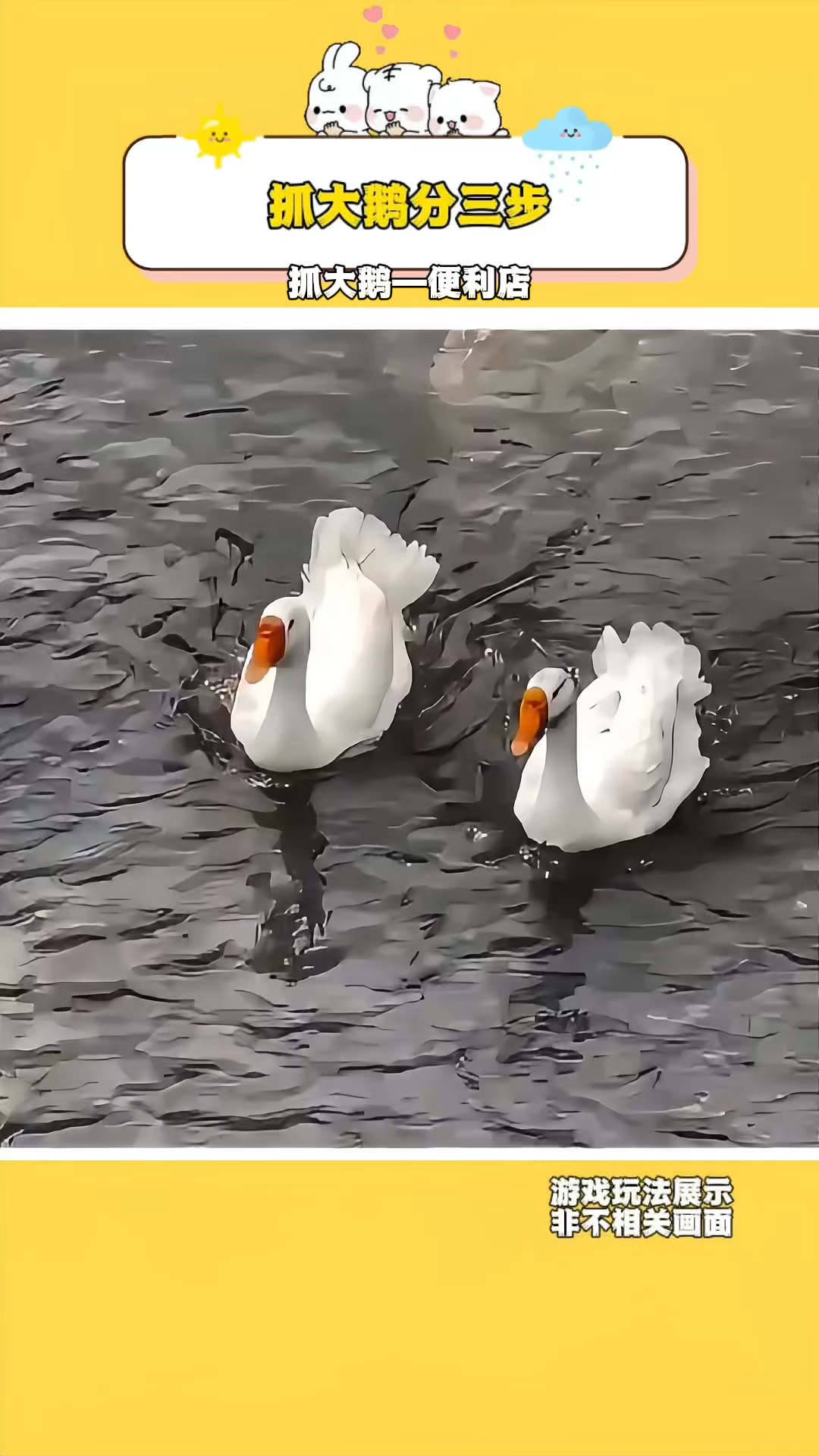 抓大鹅:抓大鹅分三步