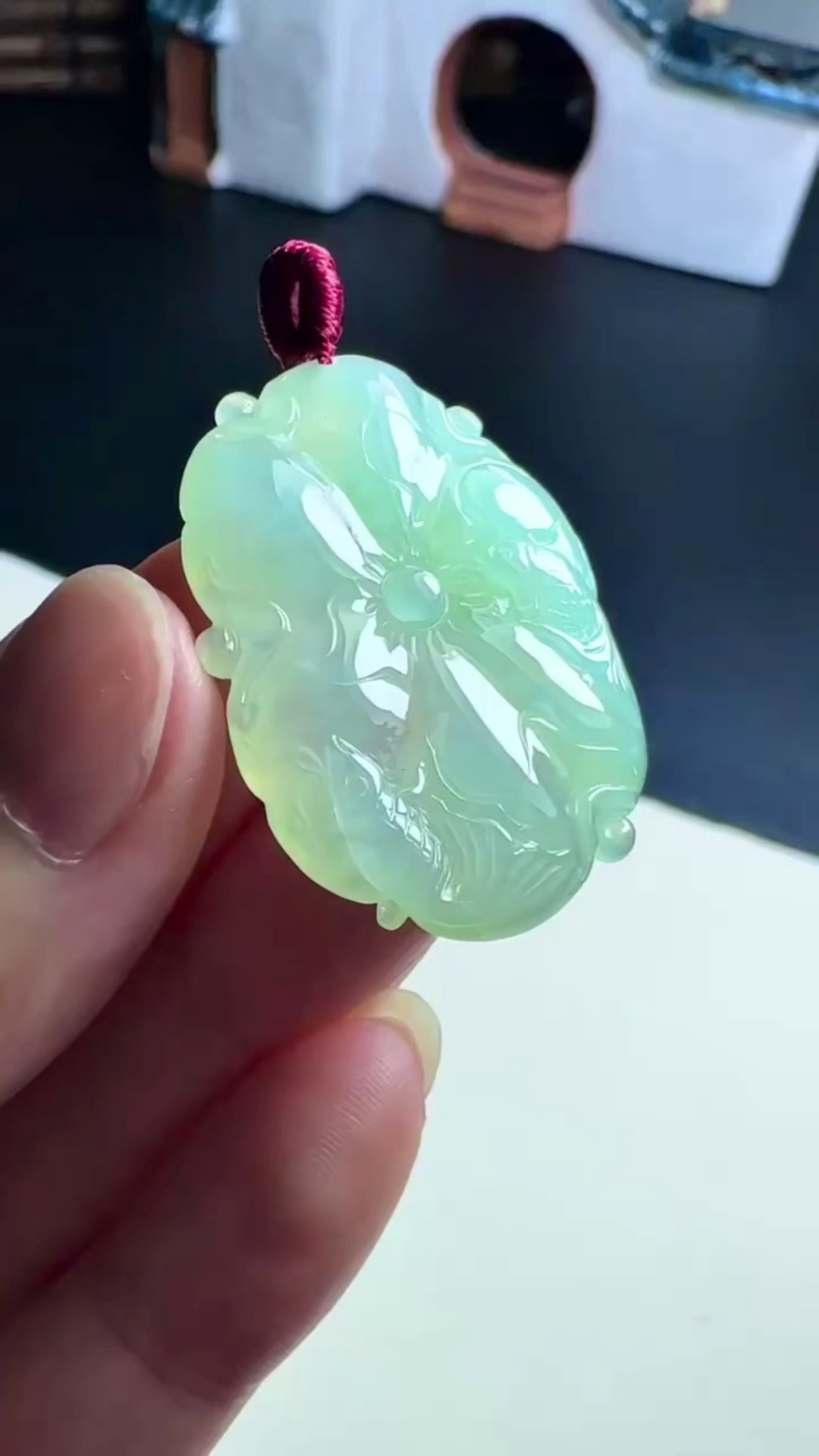 荷叶鲤鱼,经典祝福,和和美美,年年有余,尺寸33.8-23.5-5.3mm