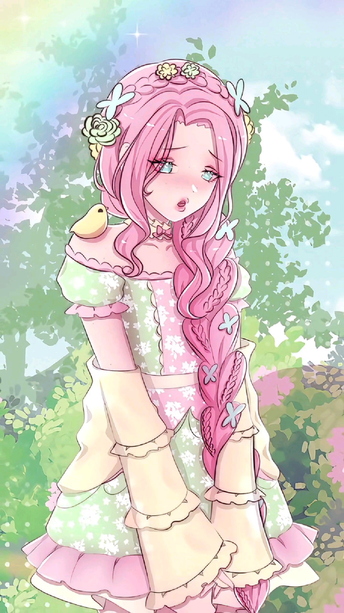 唯美画风的柔柔和拟人形象（画师：dokukisu）
