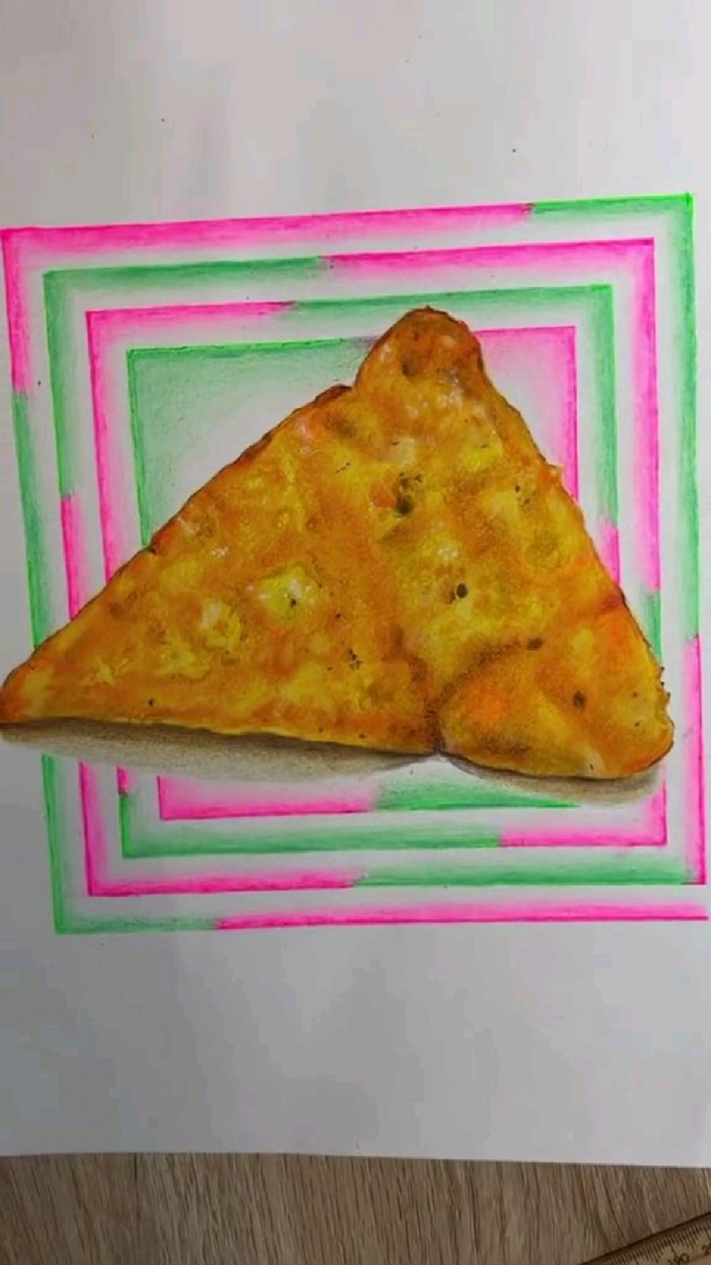 用彩铅画逼真的玉米饼