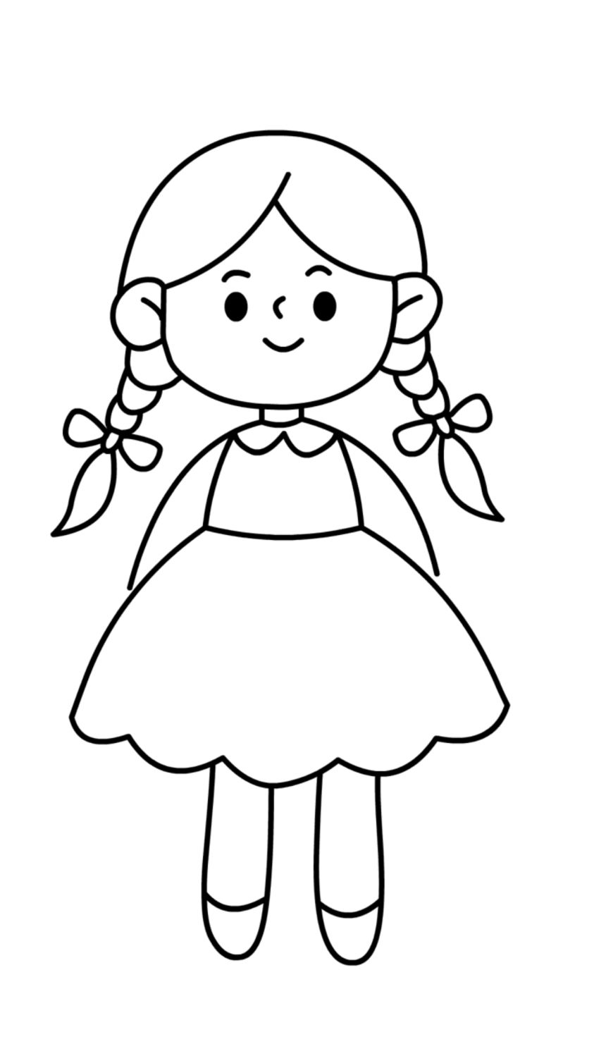 小女孩简笔画，一起来画吧！