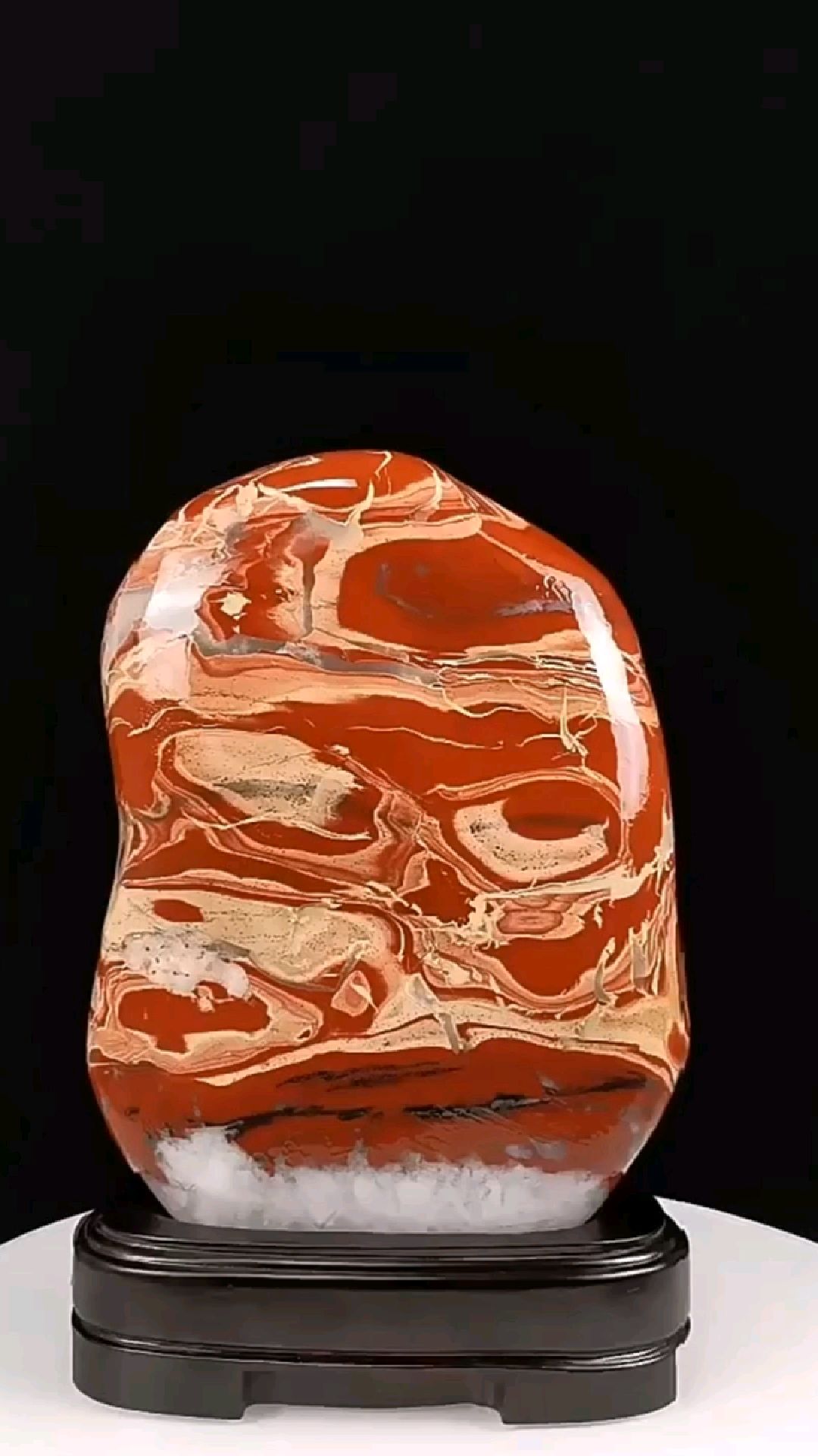 天然石头南非鸡血红碧玉摆件