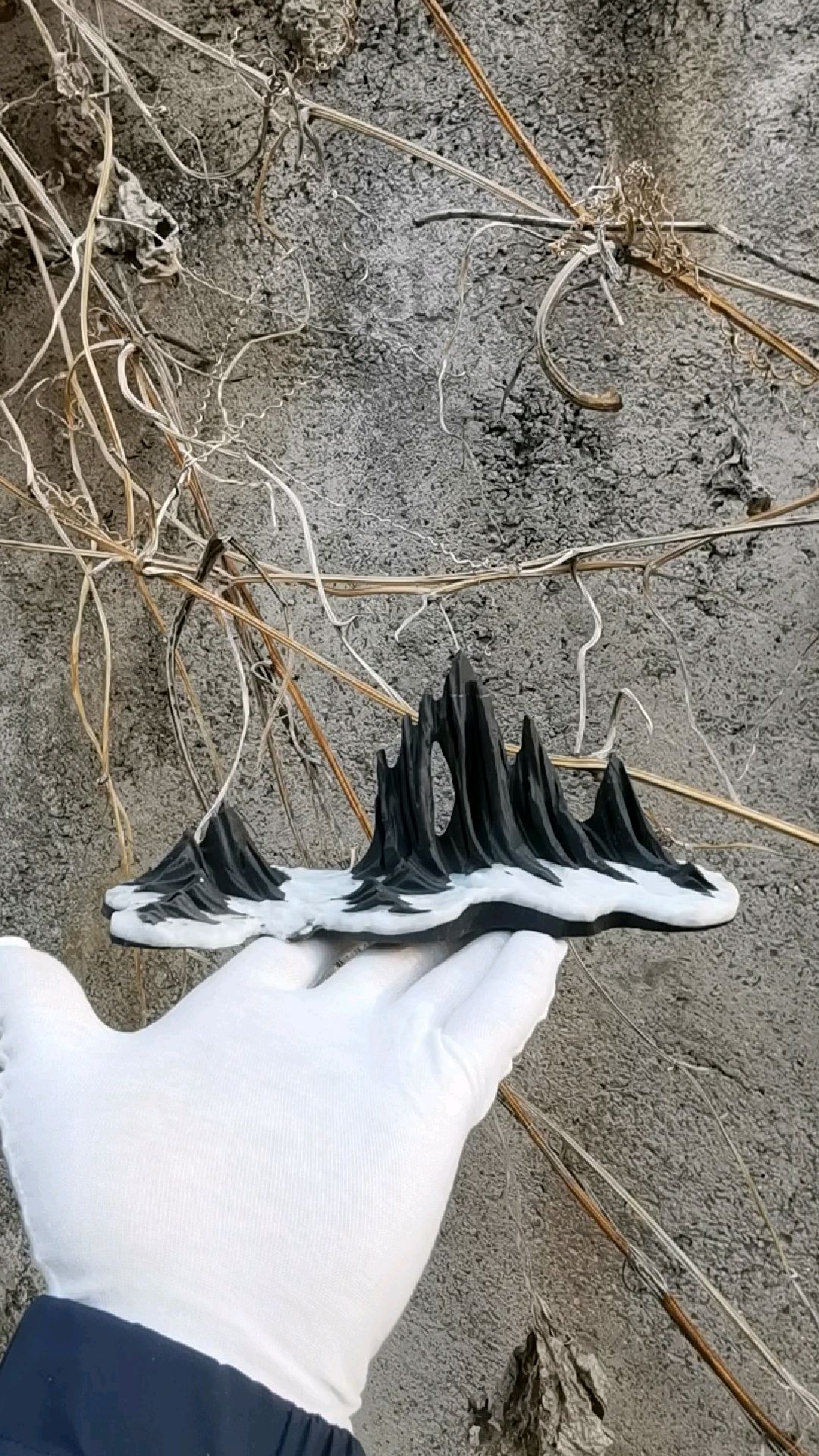 灵璧石鱼缸假山造景石头靠山摆件