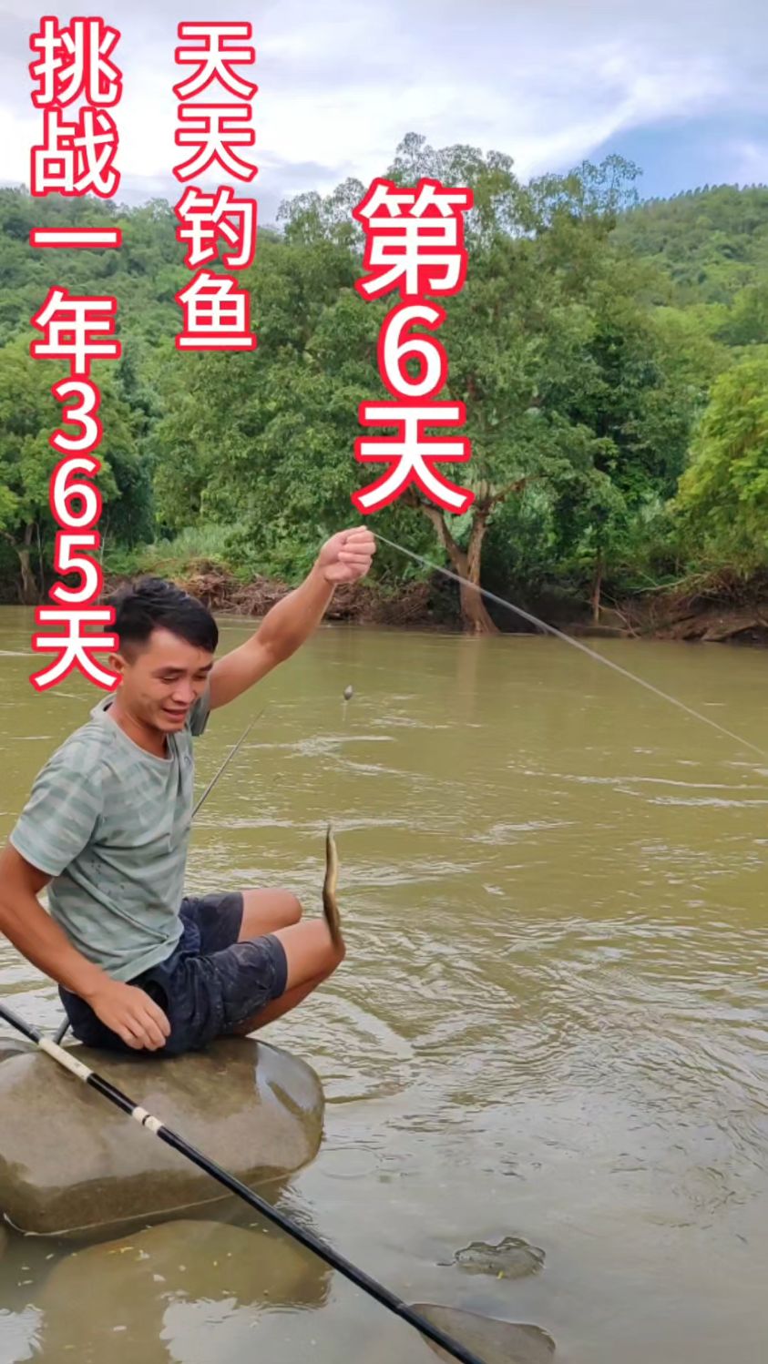 挑战一年365天,天天钓鱼摸鱼,第6天#钓鱼#我的乡村生活