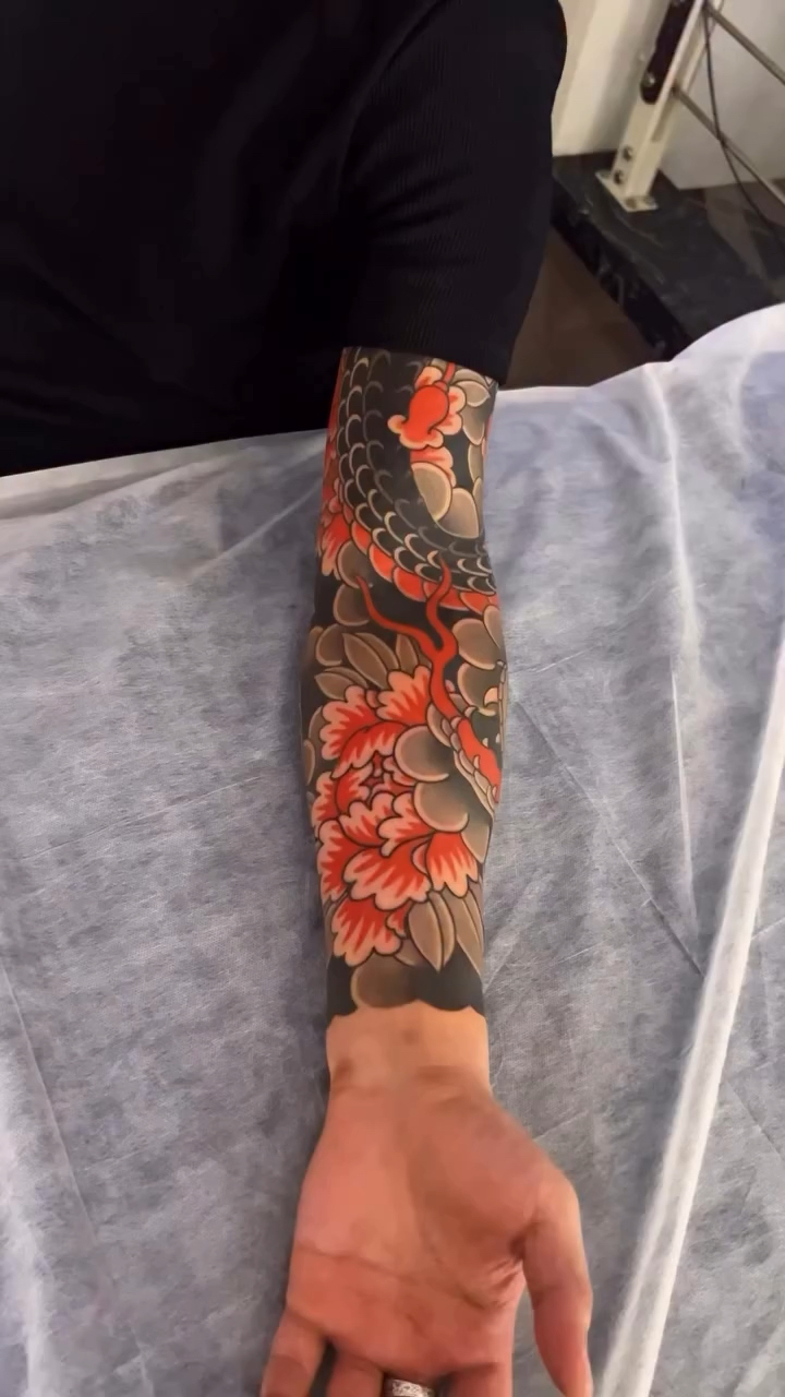 北京纹身/男生传统花臂纹身