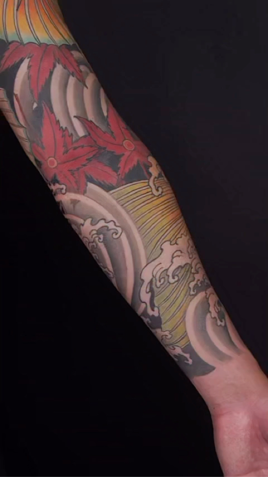 北京纹身/男生鳌鱼花臂纹身