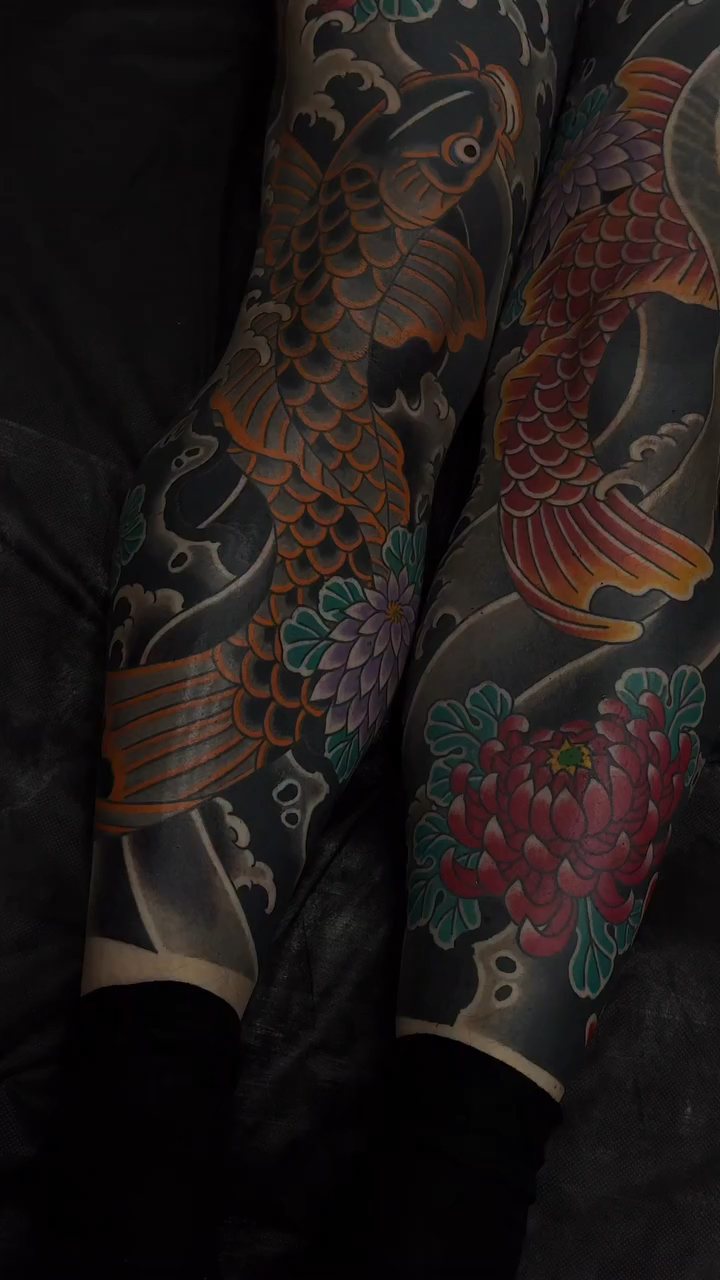 北京纹身/男生传统花腿纹身