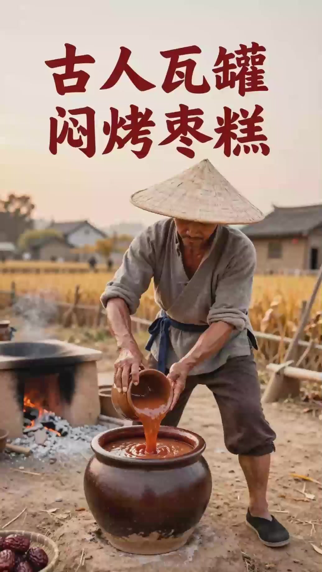 古代没有烤箱怎么做蛋糕？瓦罐烤制的闷烤法做枣糕