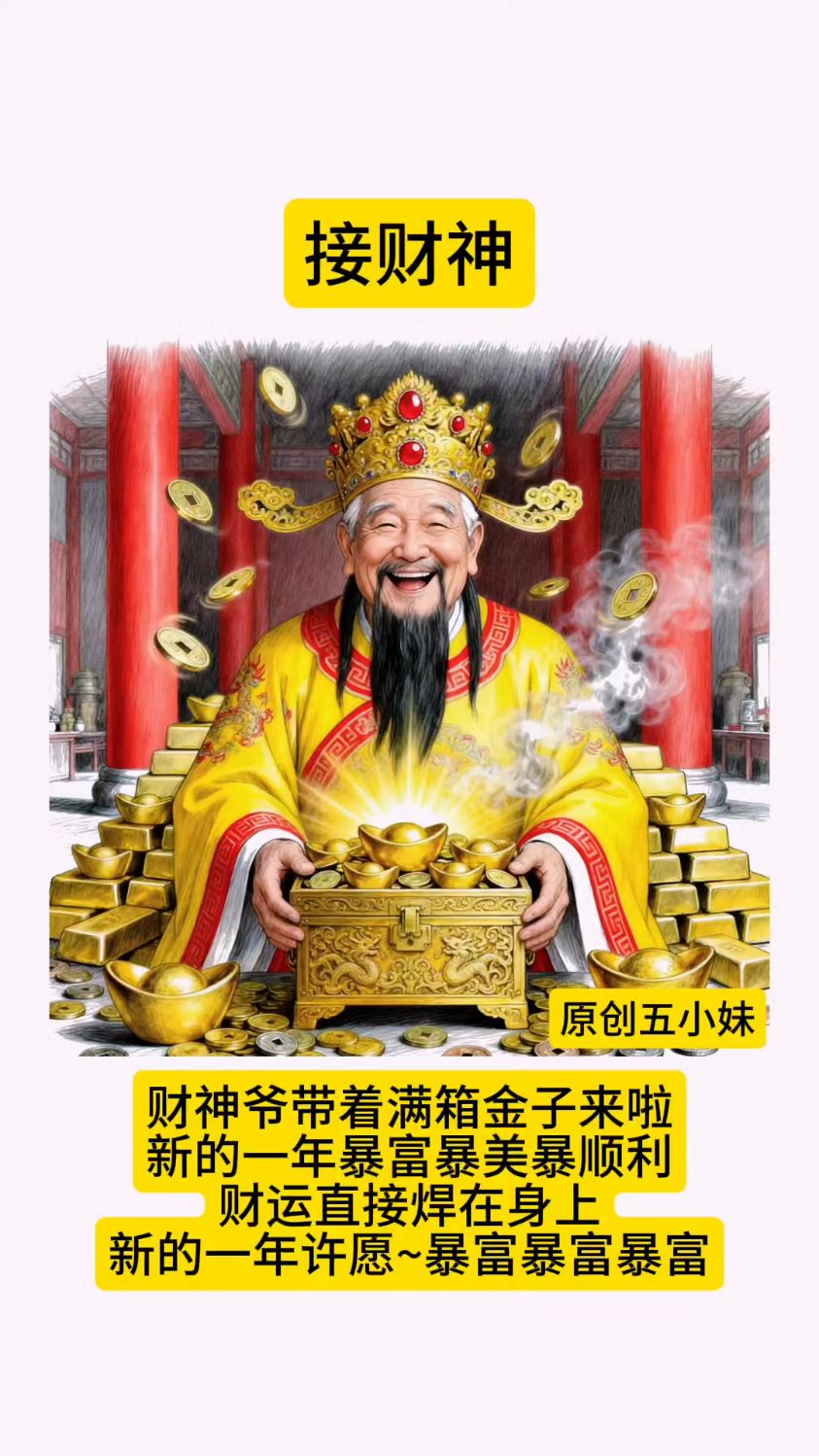 接财神!新的一年许愿暴富暴富