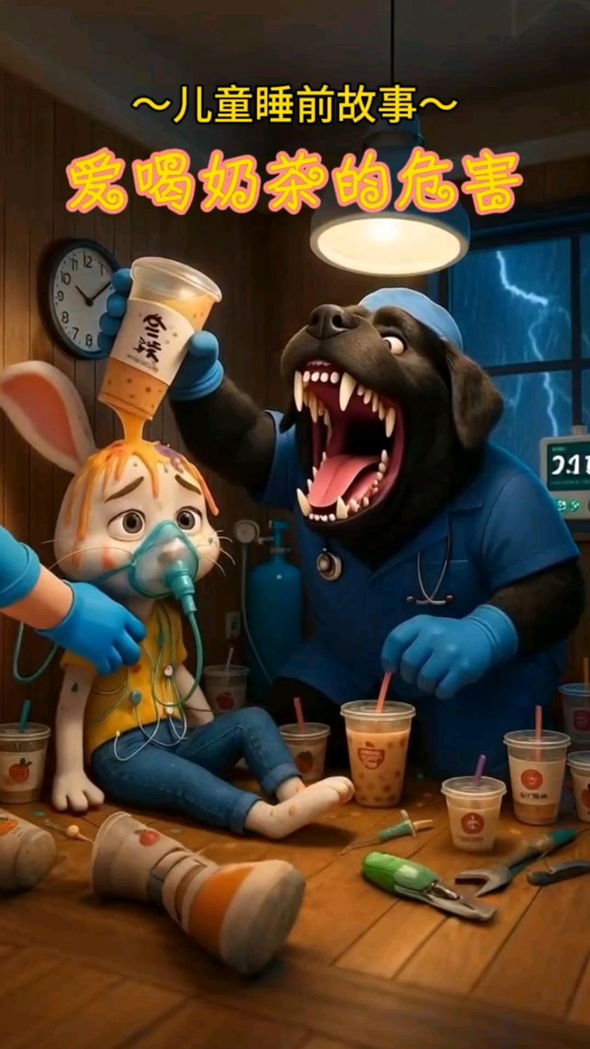 ～儿童睡前故事～《爱喝奶茶的危害》不要因一时的嘴馋,伤害身体