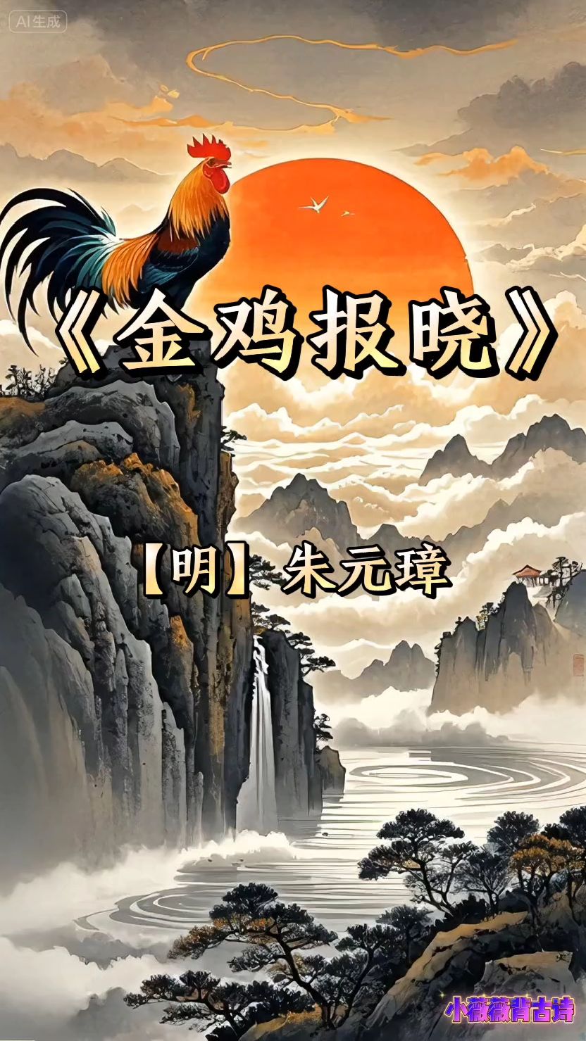 一起来背古诗《金鸡报晓》