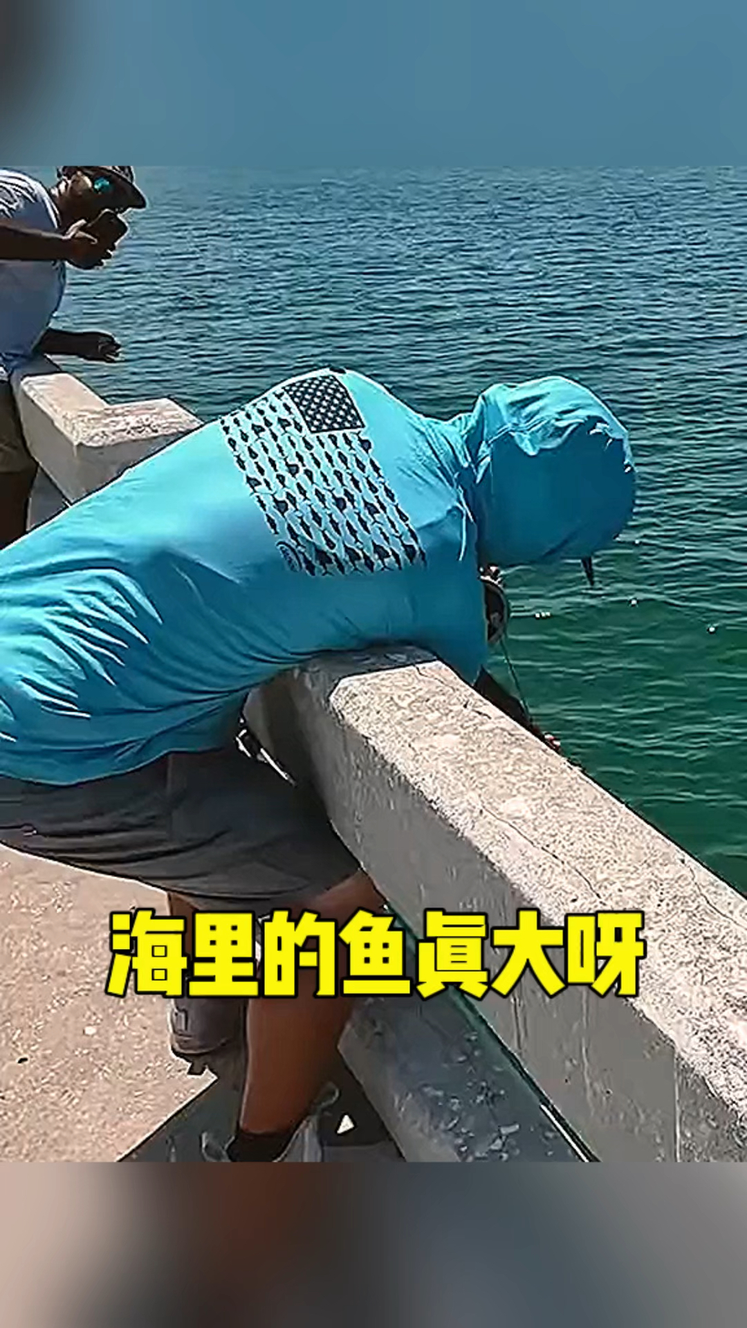 海里的鱼也太大了吧