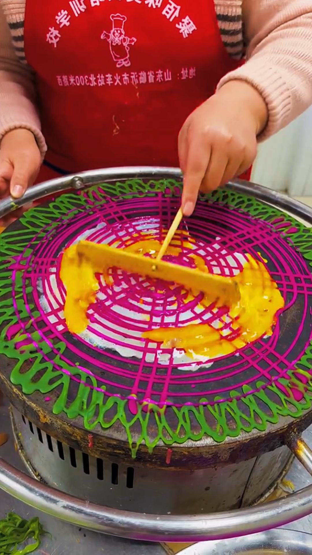 制作彩色煎饼果子的方法