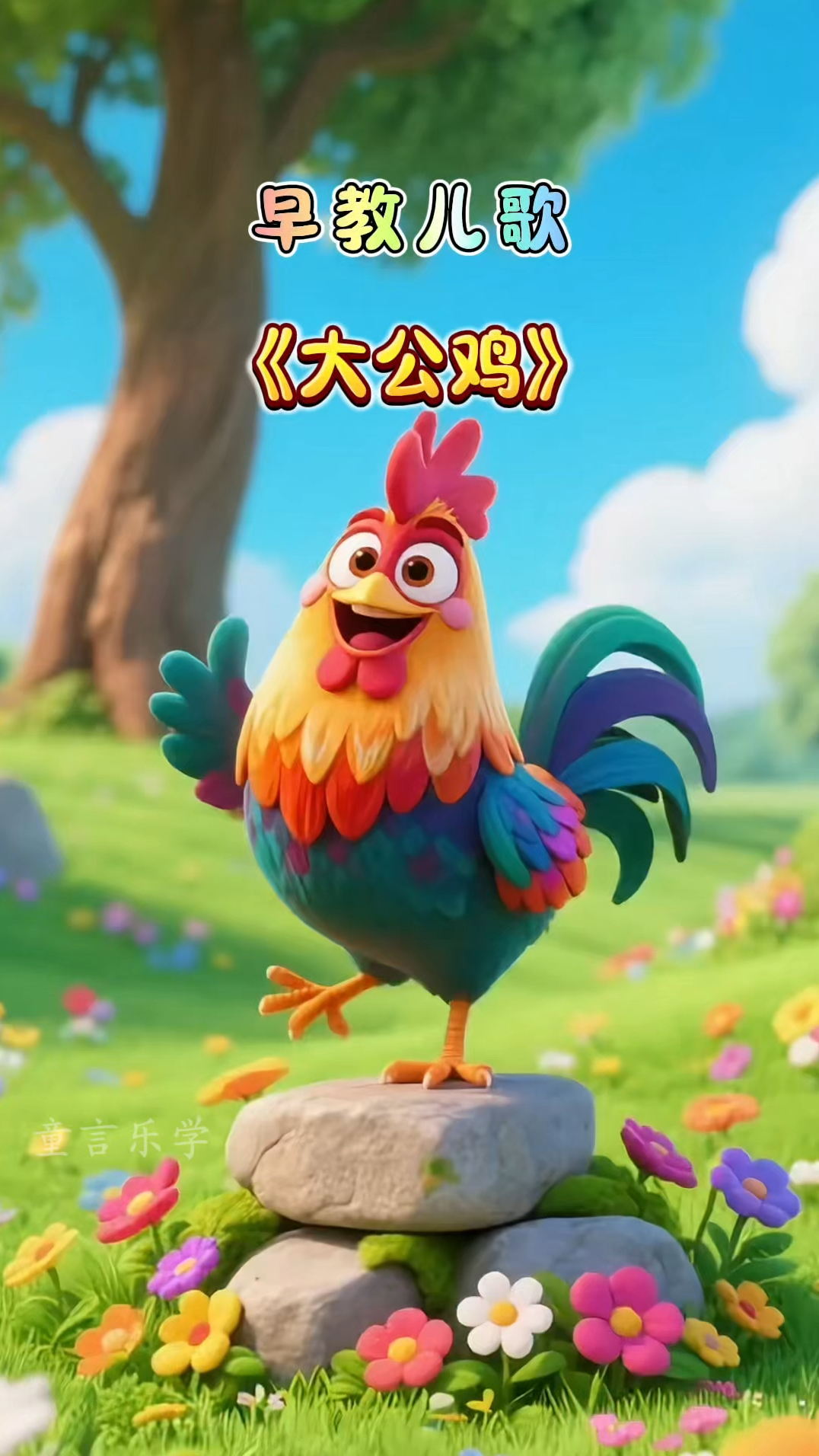 早教儿歌动画《大公鸡》