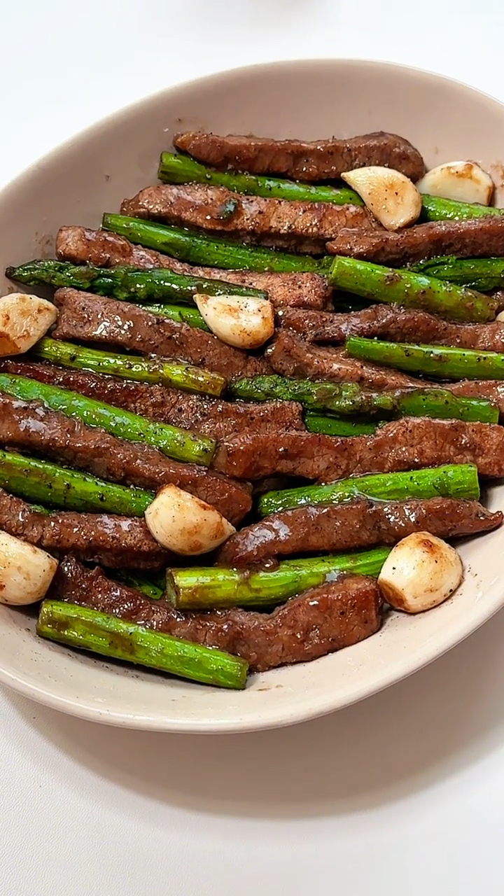 芦笋炒牛肉,好吃到爆