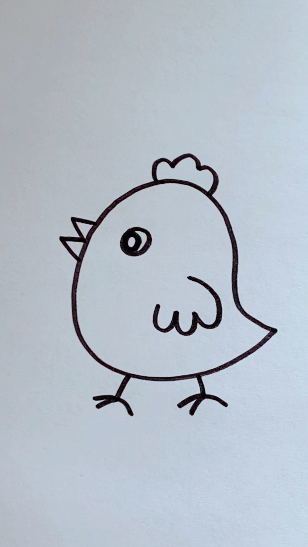 小鸡简笔画,一学就会