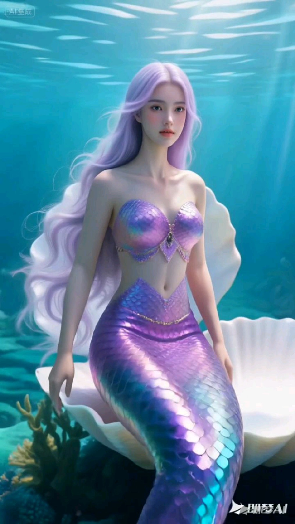 深海流光,人鱼少女的梦幻起舞,极致治愈