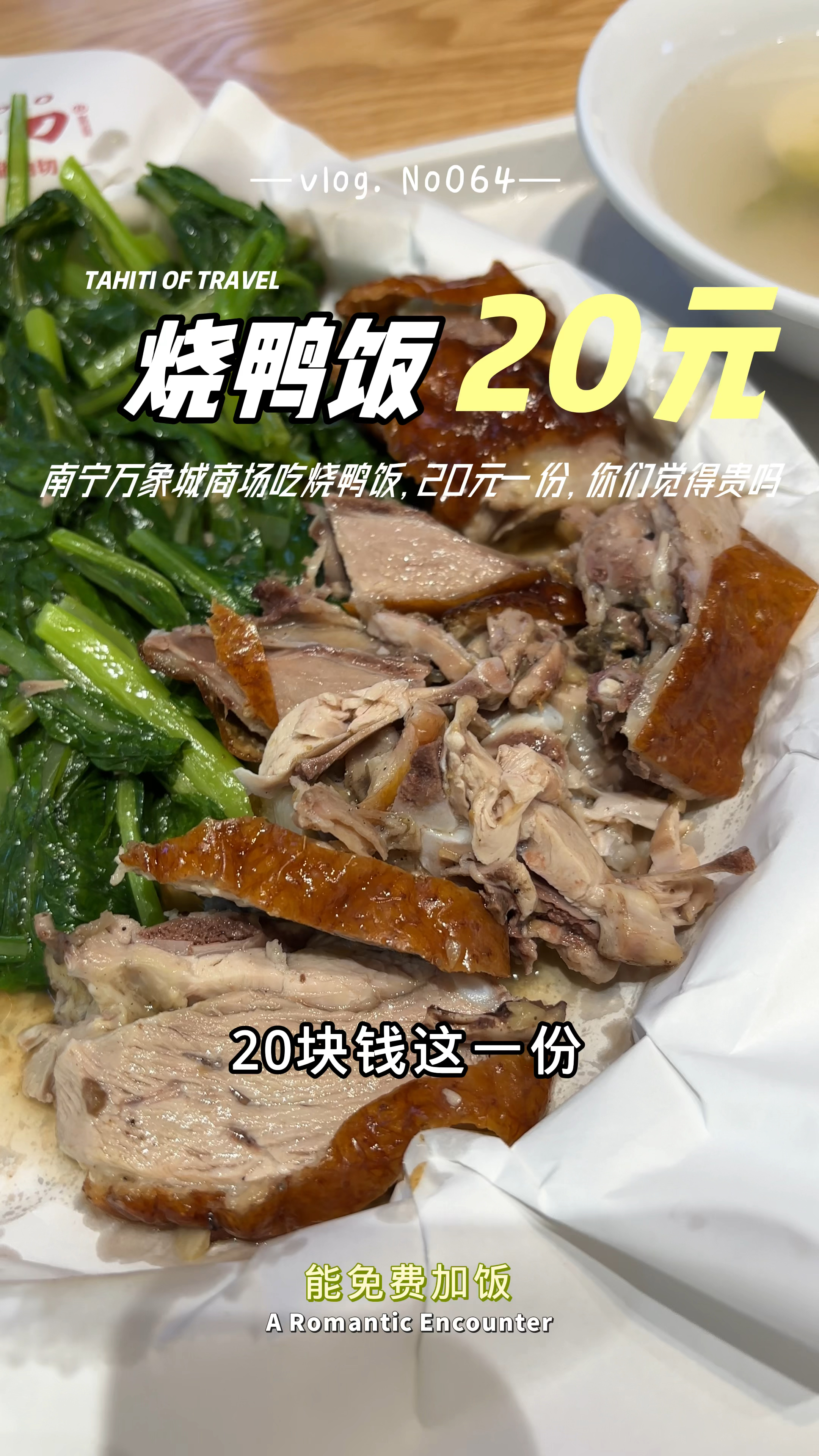 南宁万象城商场吃烧鸭饭，20块钱一份，你们觉得贵吗？