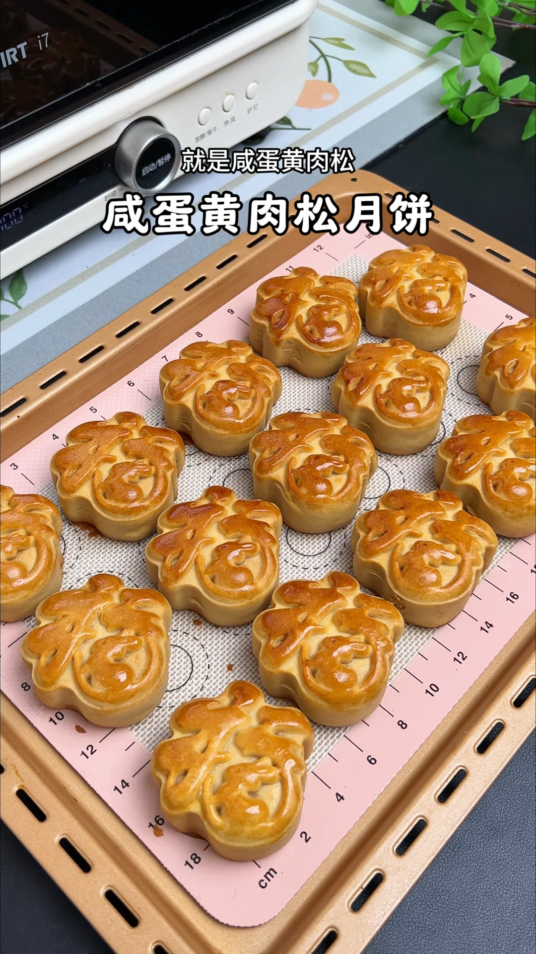 咸蛋黄肉松月饼的详细做法