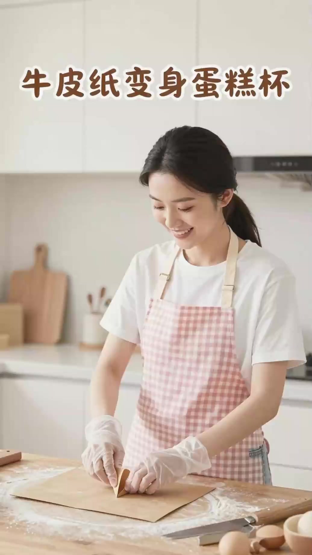 没有蛋糕杯怎么做纸杯蛋糕？牛皮纸折模型。