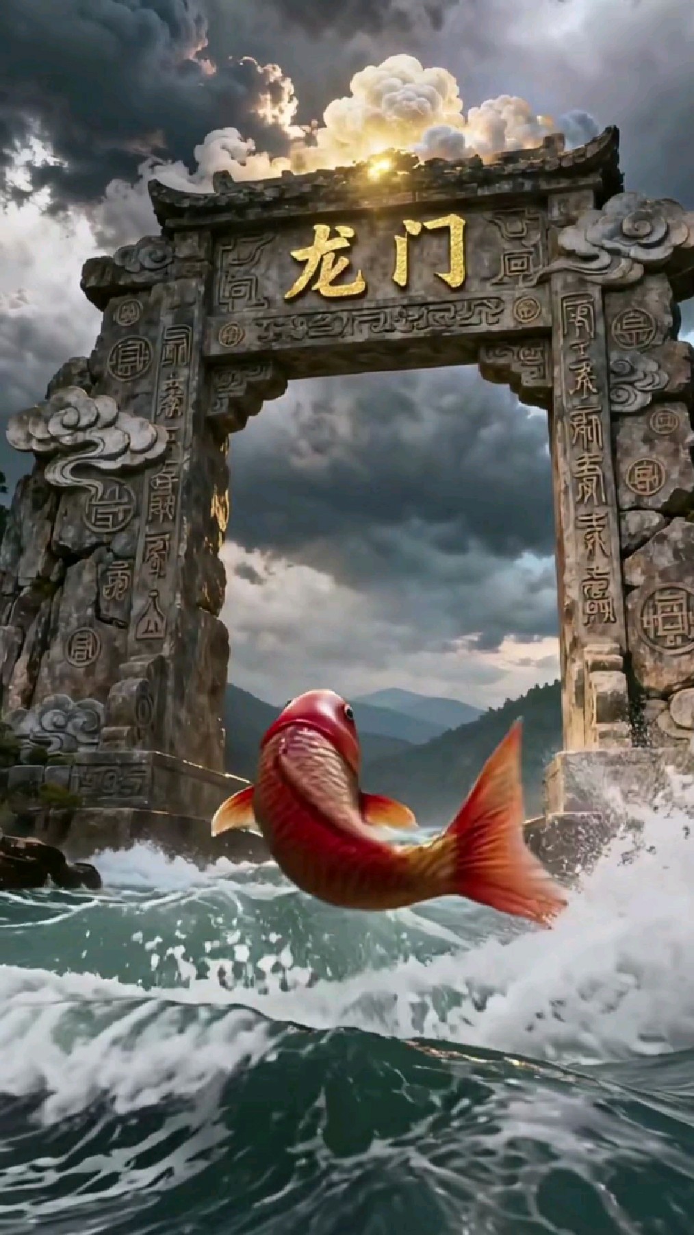 鱼跃龙门好运到！
