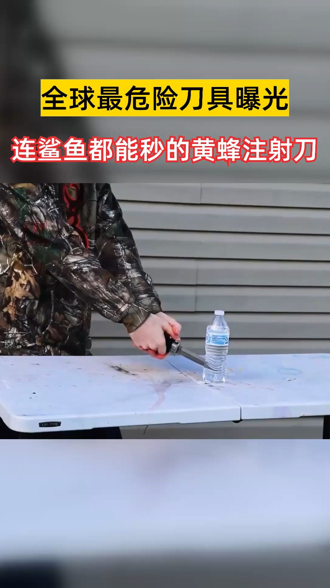 全球最危险刀具曝光,连鲨鱼都能秒的黄蜂注射刀