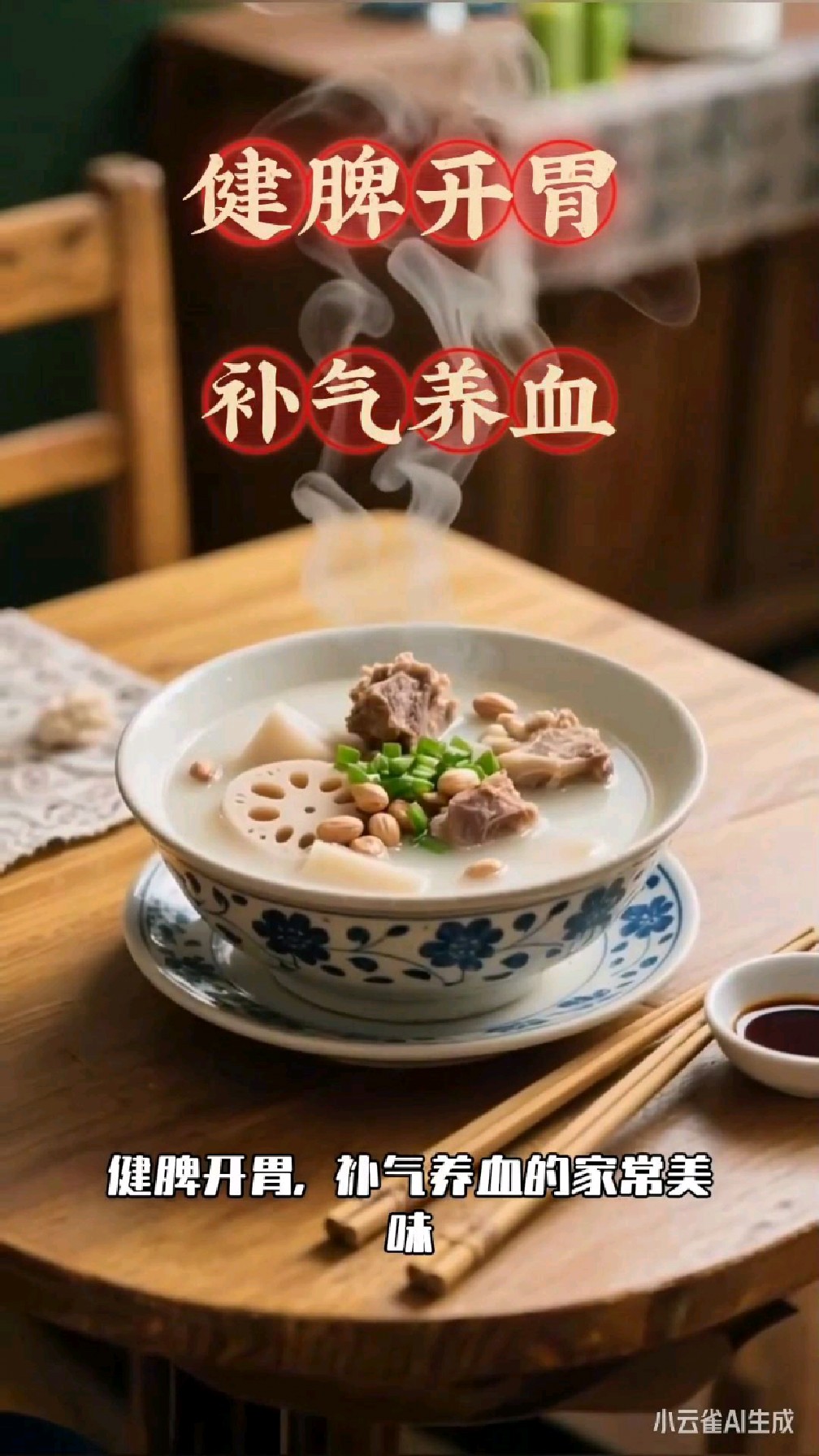 花生莲藕排骨汤的正确打开方式,汤色奶白,莲藕粉糯,花生软烂。