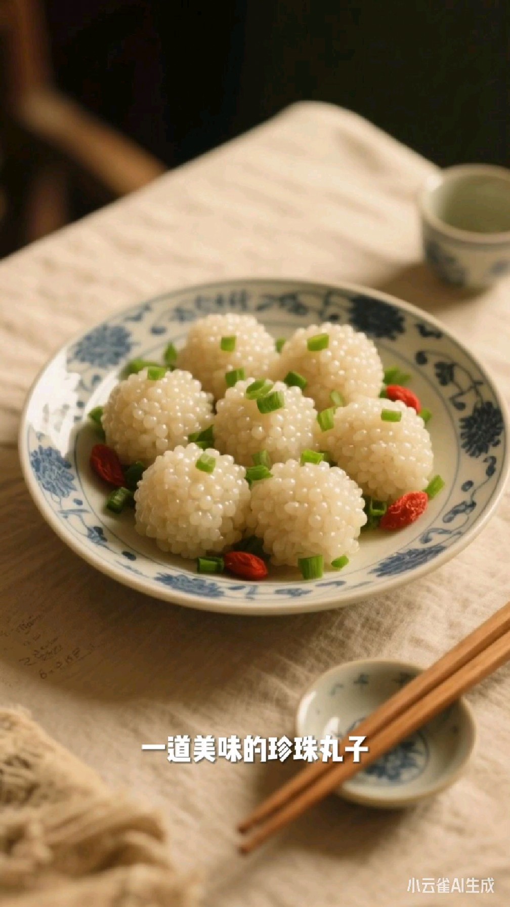珍珠丸子的美味打开方式,外形晶莹剔透如珍珠,口感软糯鲜美。