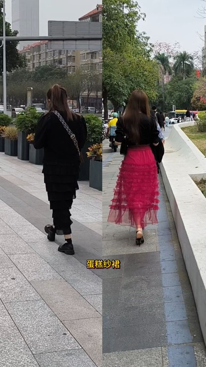 蛋糕纱裙,你觉得直筒型的好看,还是大摆型的好看?