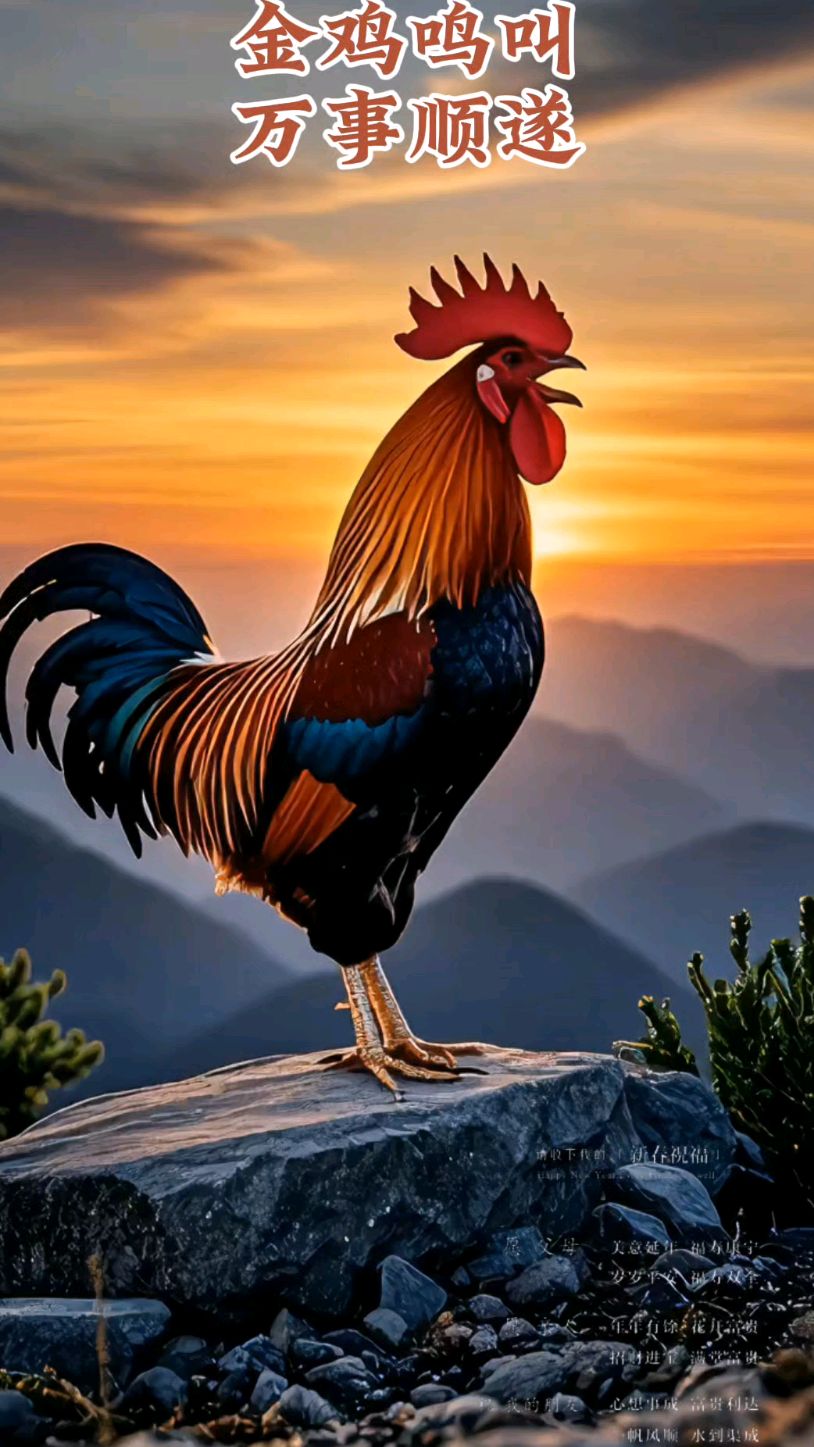 金鸡鸣叫,万事顺遂