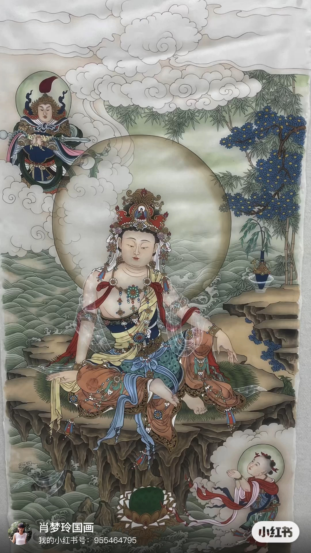 精品工笔画佛像，喜欢精品工笔画的朋友关注一下我