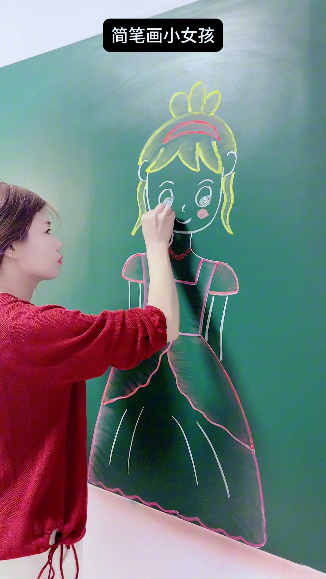 简笔画可爱的小女孩