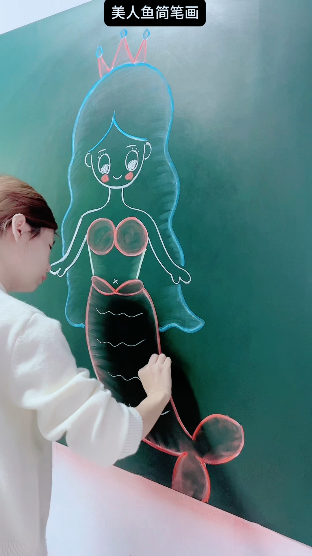 简单的美人鱼简笔画