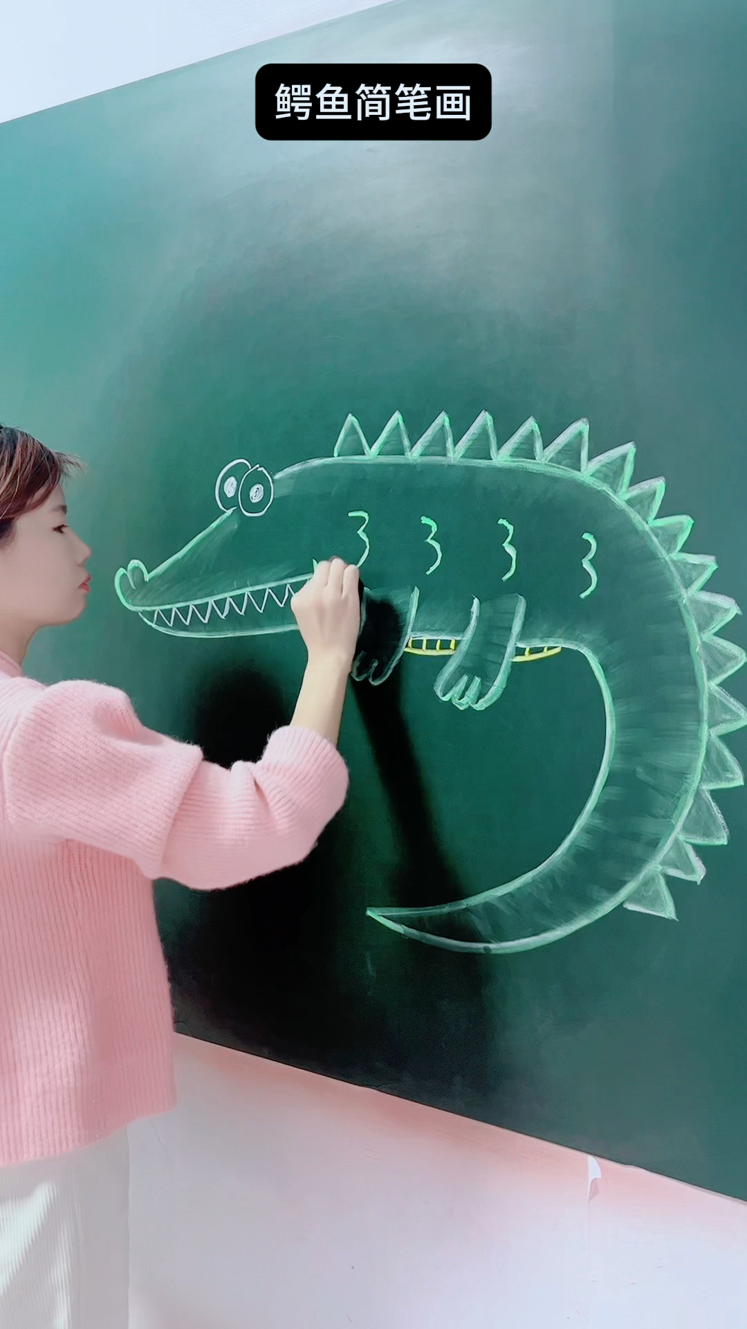 简单的鳄鱼简笔画