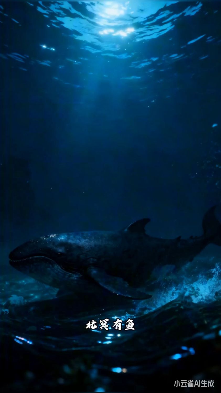 《逍遥游》庄子,北冥有鱼,其名为鲲,鲲之大,不知其几千里也