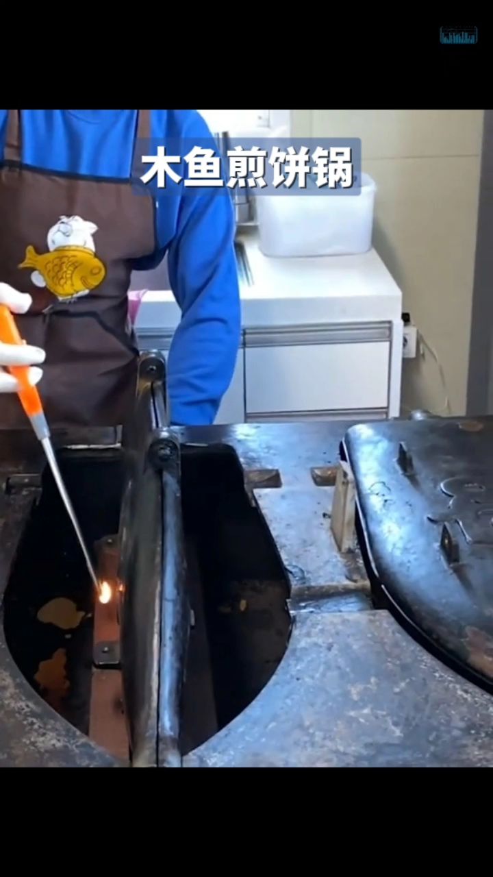 木鱼煎饼锅 食品模型