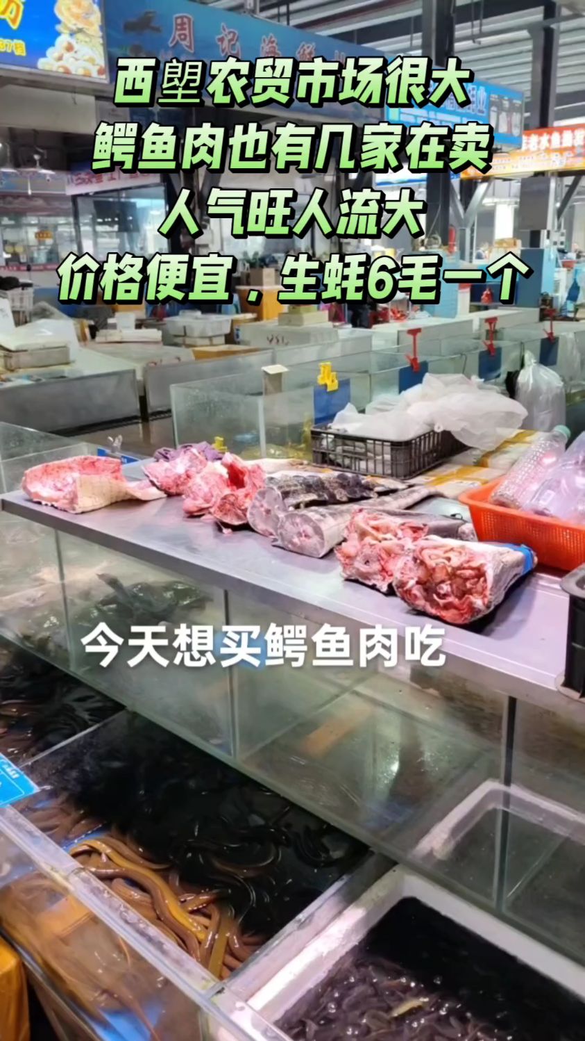 西塱农贸市场鳄鱼肉卖