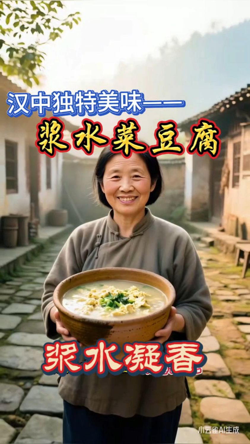 汉中传统美食:浆水菜豆腐