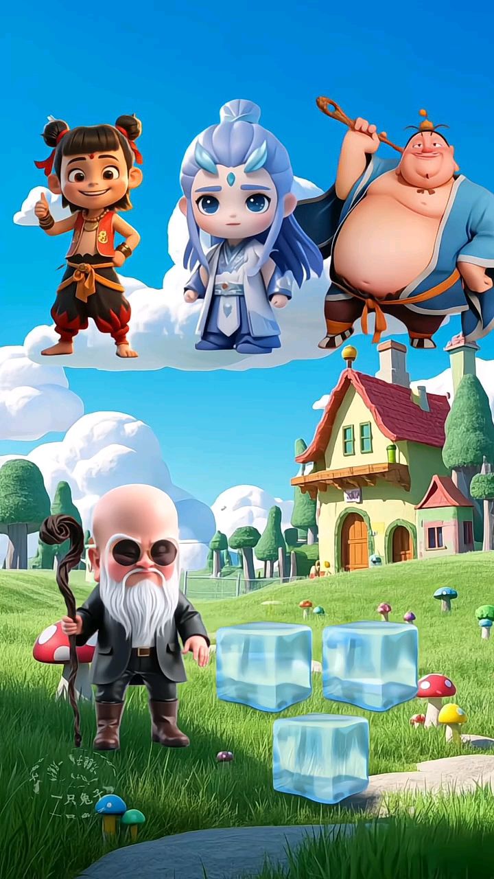 哪吒敖丙和太乙真人被冰封了