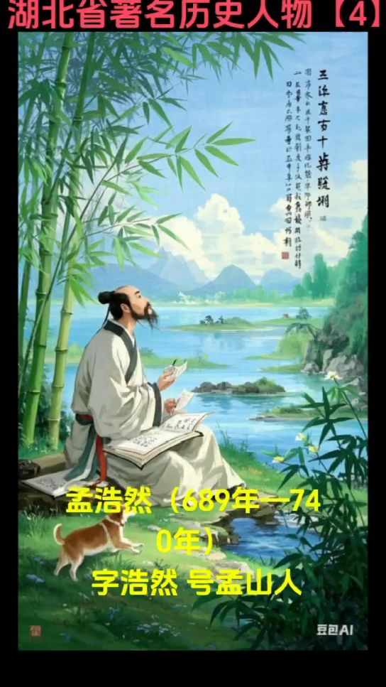 孟浩然(689年—740年)字浩然号孟山人唐代著名的山水田园派诗人