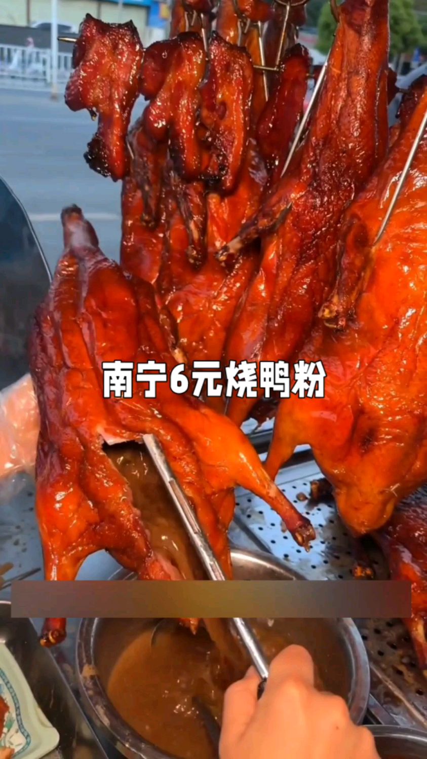广西南宁烧鸭粉只要6元一碗，每天很多打工仔下班都会来吃
