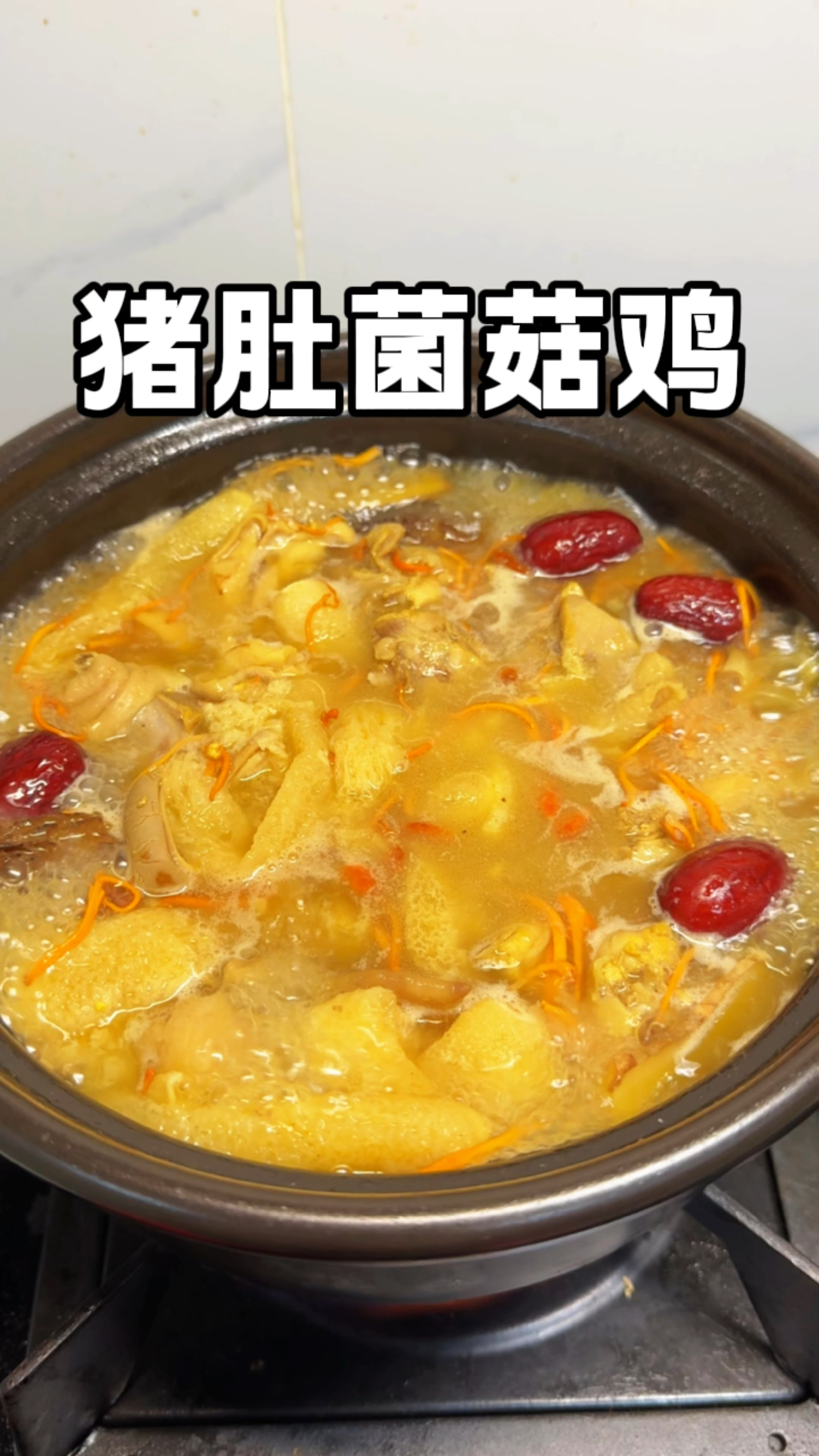 猪肚菌菇老母鸡汤真的是秋冬最好喝的汤汤鲜味美又很有营养好喝麻